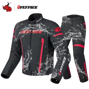 IRONRIDE Winter Waterproof Motorcycle Jacket Men Riding Racing Moto Jacket Body Armor Protection Motocross Jacket With Linner