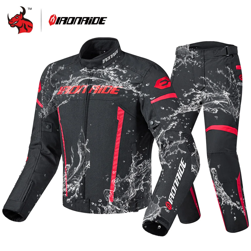 IRONRIDE Winter Waterproof Motorcycle Jacket Men Riding Racing Moto Jacket Body Armor Protection Motocross Jacket With Linner