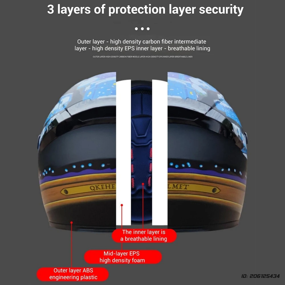 DOT Motorcycle Helmet Full Face Safety Motocross Scooter Casco Moto Modular Capacetes Helmets Safety Modular Flip Helm Helmet - Image 2