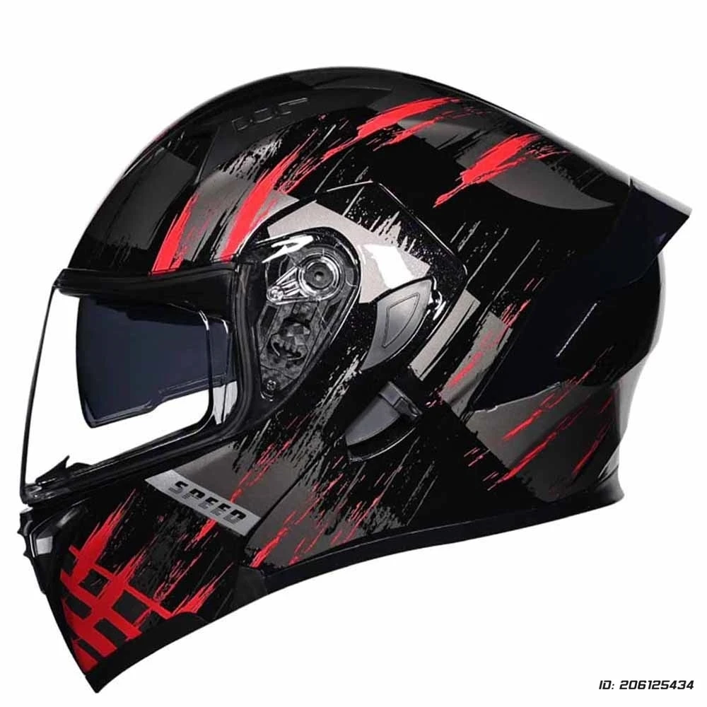 Motorcycle Helmet Flip Up Double Lens Full Face Helmets Motobike Scooter DOT Approved Moto Cascos Four Seasons Motocross Helmet - Image 4