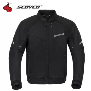 SCOYCO Summer Men Motorcycle Jacket Motocross Off-Road Jacket Motor Racing Jacket Breathable Mesh Moto Jacket Protective Gear