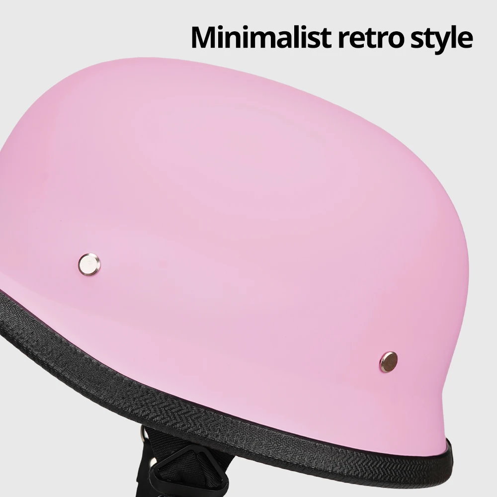 DOT Certified Retro Motorcycle Half Helmet With Eyewear Vintage Unisex Open Face Helmet S-XXL For Cruiser Custom Riders - Image 3