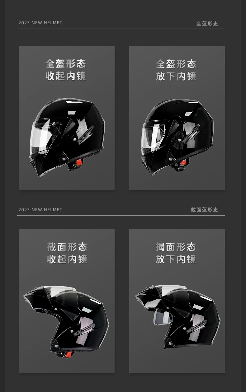 Full Face Helmet Motorcycle Flip Up Open Face Capacete Modular Helmet Racing Casco Moto Helmet Motocross Riding Motorsiklet Kask - Image 4