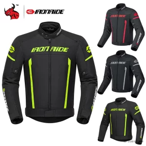 Men's Motorcycle Jacket Four Seasons Windproof Motocross Riding Clothing Motorbike Jacket Wear-resistant With Protective Gear
