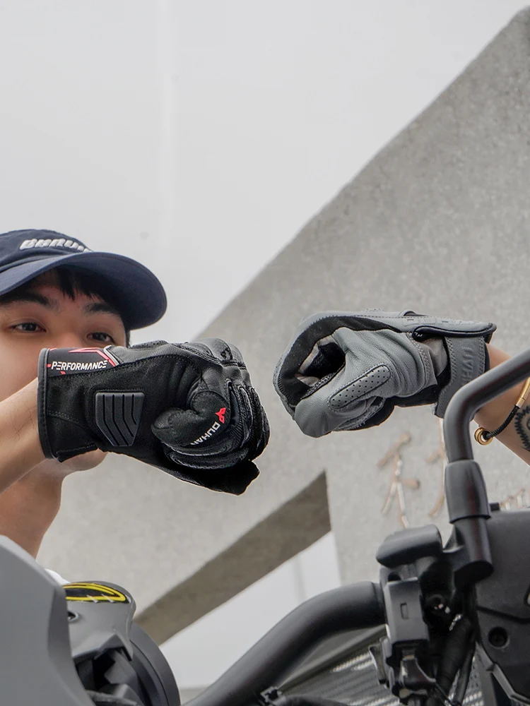 DUHAN Summer Motorcycle Gloves Carbon Fiber Shell Knight Motorbike Gloves Anti Drop Breathable All Finger Glove Equipment - Image 6