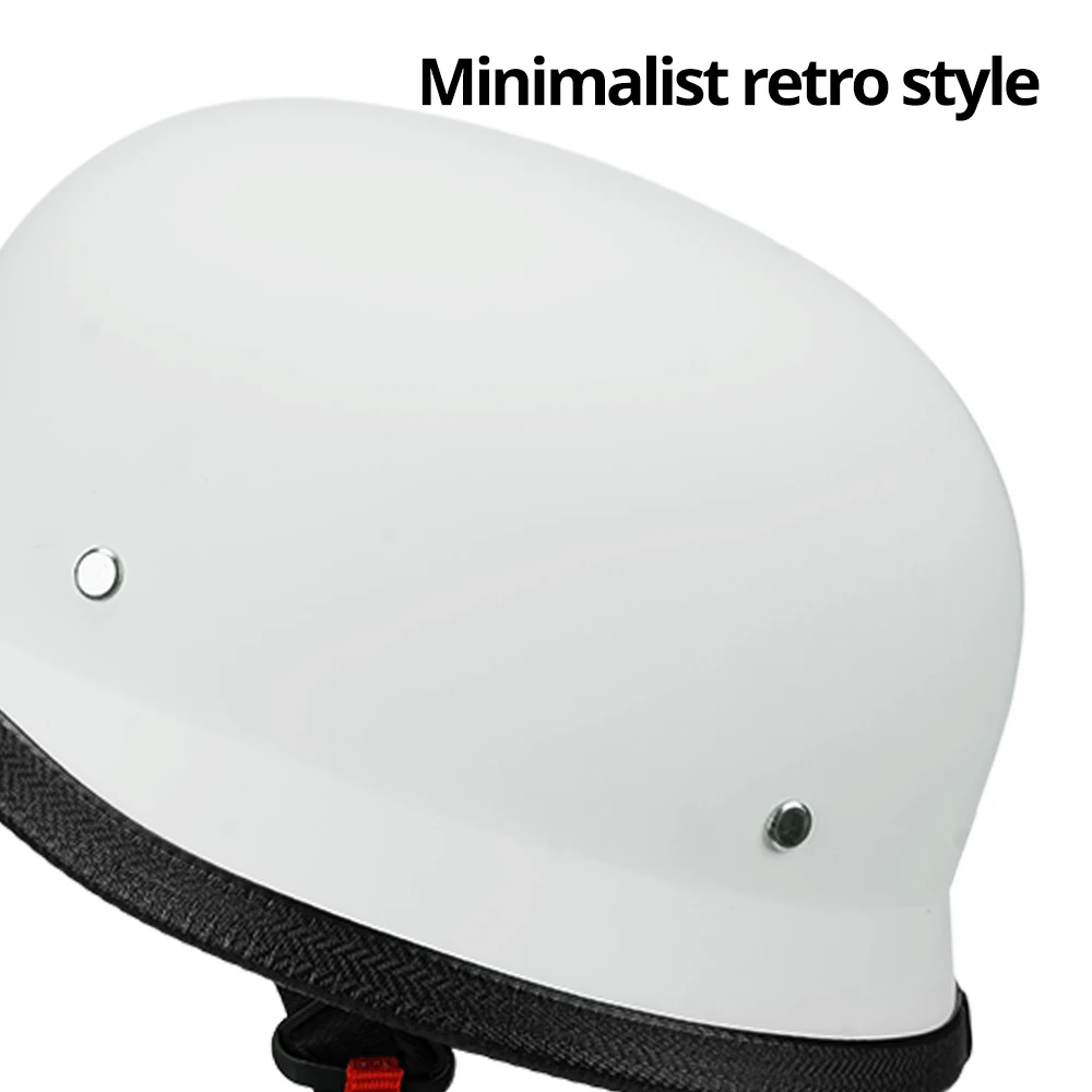 DOT Certified Retro Half Helmet Vintage Motorcycle Helmet With Eyewear Groove Open Face Design For Cruiser Custom Bikes - Image 4