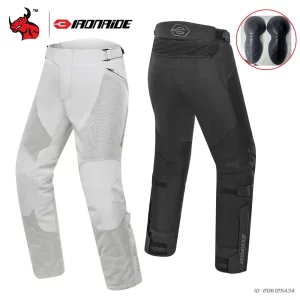 Summer Motorcycle Pant Men Mesh Lightweight Breathable Outdoor Motorbike Riding Pants With Protective Gear Motocross Pants M-3XL