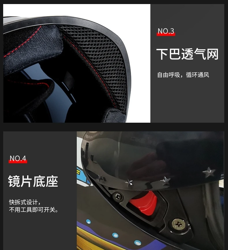 DOT Motorcycle Helmet Full Face Safety Motocross Scooter Casco Moto Modular Capacetes Helmets Safety Modular Flip Helm Helmet - Image 3