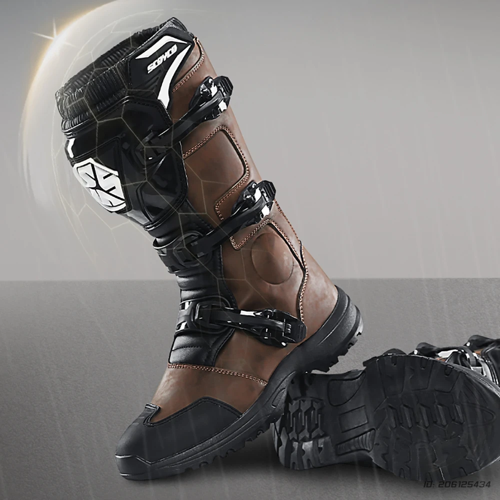 Motocross Boots Professional Protective Motorcycle Boot High-top Non-slip Racing Off-road Shoes Windproof Waterproof All Seasons - Image 2