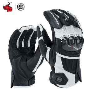 Winter Warm Motorcycle Gloves Windproof and Waterproof Full Finger Gloves Carbon Fiber Protection Gloves Motocross Gloves Winter