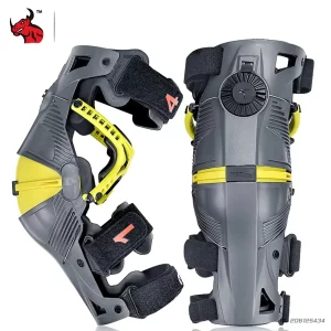 Motocross Knee Guards For Off-Road Highway Riding Adjustable Anti-Slip Protective Gear With Gel Padding Exoskeleton Armor