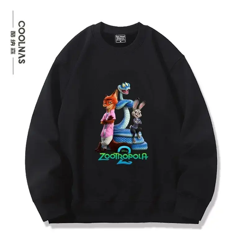 Spring Kid Boy Clothes Children Girls Disney Zootopia 2 Judy Hopps Nick Wilde Print Sweatshirt Top Baby Cartoon Pullover - Image 2
