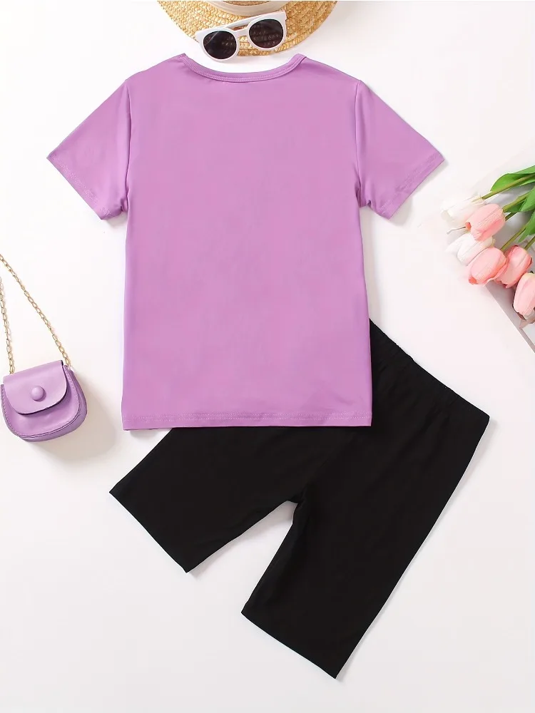 Summer Baby Girls Clothes Set Kid Cartoon Girl Printed T-shirts and Shorts 2 Pieces Suit Children Short Sleeve Sweet Tracksuits - Image 3