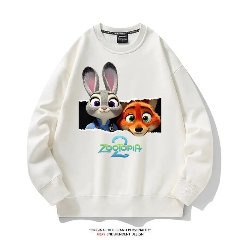 Spring Kid Boy Clothes Children Girls Disney Zootopia 2 Judy Hopps Nick Wilde Print Sweatshirt Top Baby Cartoon Pullover - Image 2