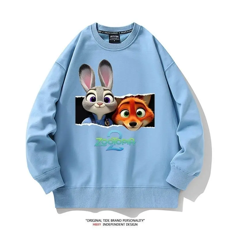 Spring Kid Boy Clothes Children Girls Disney Zootopia 2 Judy Hopps Nick Wilde Print Sweatshirt Top Baby Cartoon Pullover - Image 4
