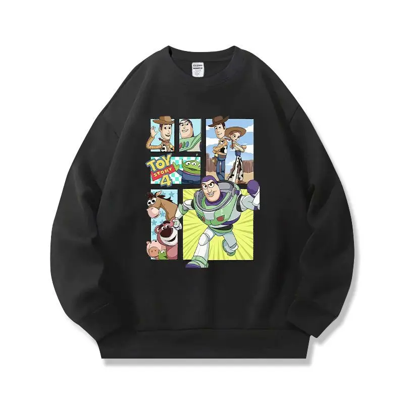 Spring Kid Boy Clothes Children Girl Disney Toy Story's Buzz Lightyear Sweatshirt Top Baby Cartoon Pullover Long Sleeve T-shirts