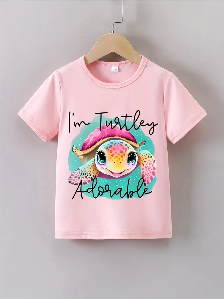 Summer Baby Boy Clothes Kid Girls Casual Sea Turtle Printed T-shirts Children Fashion Crew Neck Short Sleeve Top - Image 4